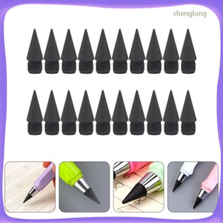 หัวปากกา ดินสอ ไร้หมึก สีดํา แบบเปลี่ยน สําหรับนักเรียน จํานวน 20 ชิ้น