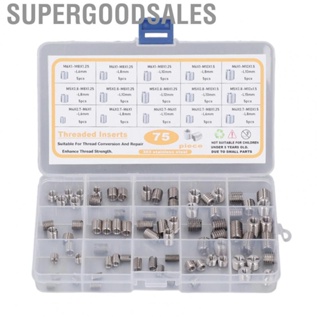 Supergoodsales 75Pcs Stainless Steel Threaded Inserts Nuts Assortment Kit For Thread