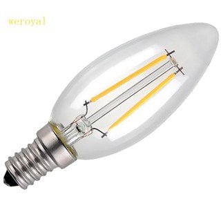 Weroyal E14 2W Edison COB หลอดไฟ โคมไฟระย้า LED สไตล์เรโทร