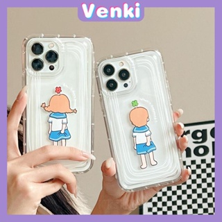 Venki - เข้ากันได้สำหรับ เคส iphone 11 เคสไอโฟน เคสไอโฟน11  Clear Soft TPU กรอบรูปถุงลมนิรภัยกันกระแทกกล้องป้องกันน่ารักชายหญิงเข้ากันได้กับ iPhone 14 13 Pro Max iPhone 12 Pro Max XR XS 7 8Plus