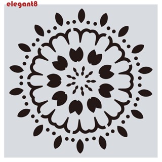 ELEGANT ไม้บรรทัด ลายฉลุ 15x15 ซม. สําหรับตกแต่งสมุดภาพ พื้นไม้