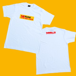  พิมพ์ลาย เสื้อยืดแขนสั้น คอกลม ผ้าฝ้าย พิมพ์ลายฟิล์ม Kodak แฟชั่นสําหรับผู้ชาย