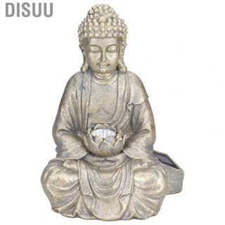 Disuu Home Buddha Garden Light  Meditative Resin Glowing Statue for Patio