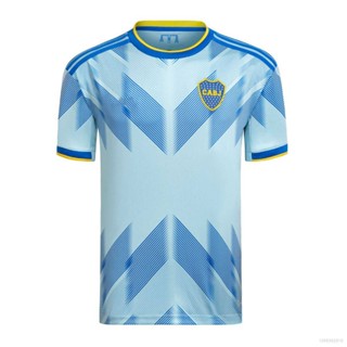 Fb 2023-2024 เสื้อยืดลําลอง แขนสั้น พิมพ์ลาย Boca Juniors Away Jersey พลัสไซซ์