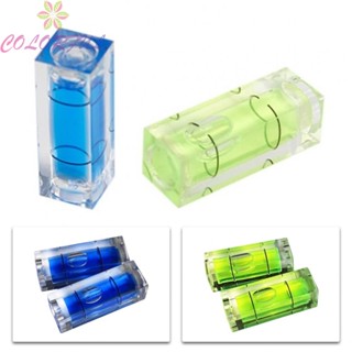 【COLORFUL】Horizontal Bubble Level 29x10x10mm Acrylic Blue Green Plastic Workshop