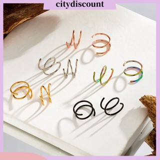 &lt;citydiscount&gt; ห่วงจมูก แบบเกลียวคู่ สเตนเลส ป้องกันสนิม สําหรับขัดจมูก 5 ชิ้น