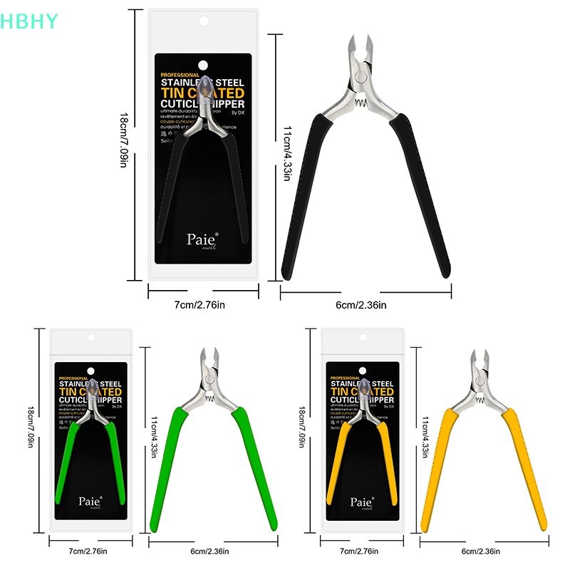 HB สีสัน Olecranon กรรไกร Toenail คุด Dead Skin Remover เล็บ Cuticle Nipper เครื่องตัดขอบเล็บ Plier เครื่องมือ HY