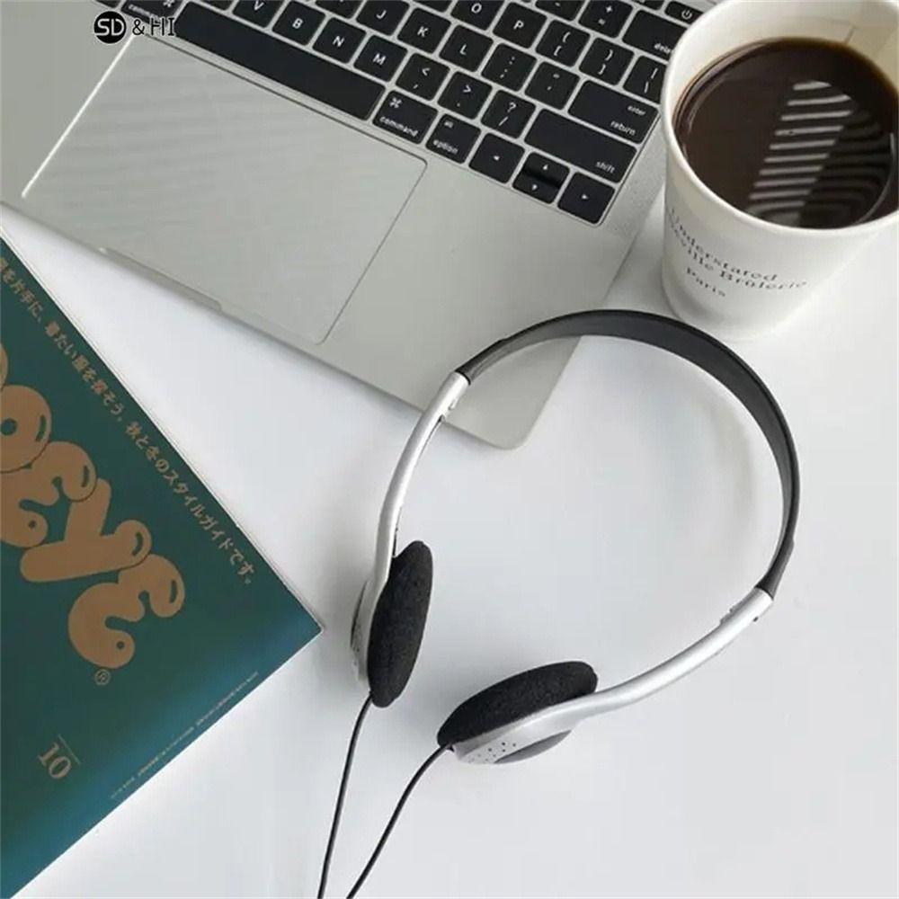 Adamesuo Retro หูฟัง, Over Ear Earbud Vintage Y2k หูฟัง,คลาสสิก 3.5 มม. 80s 90s Retro ชุดหูฟัง CD/Walkman/Mp3