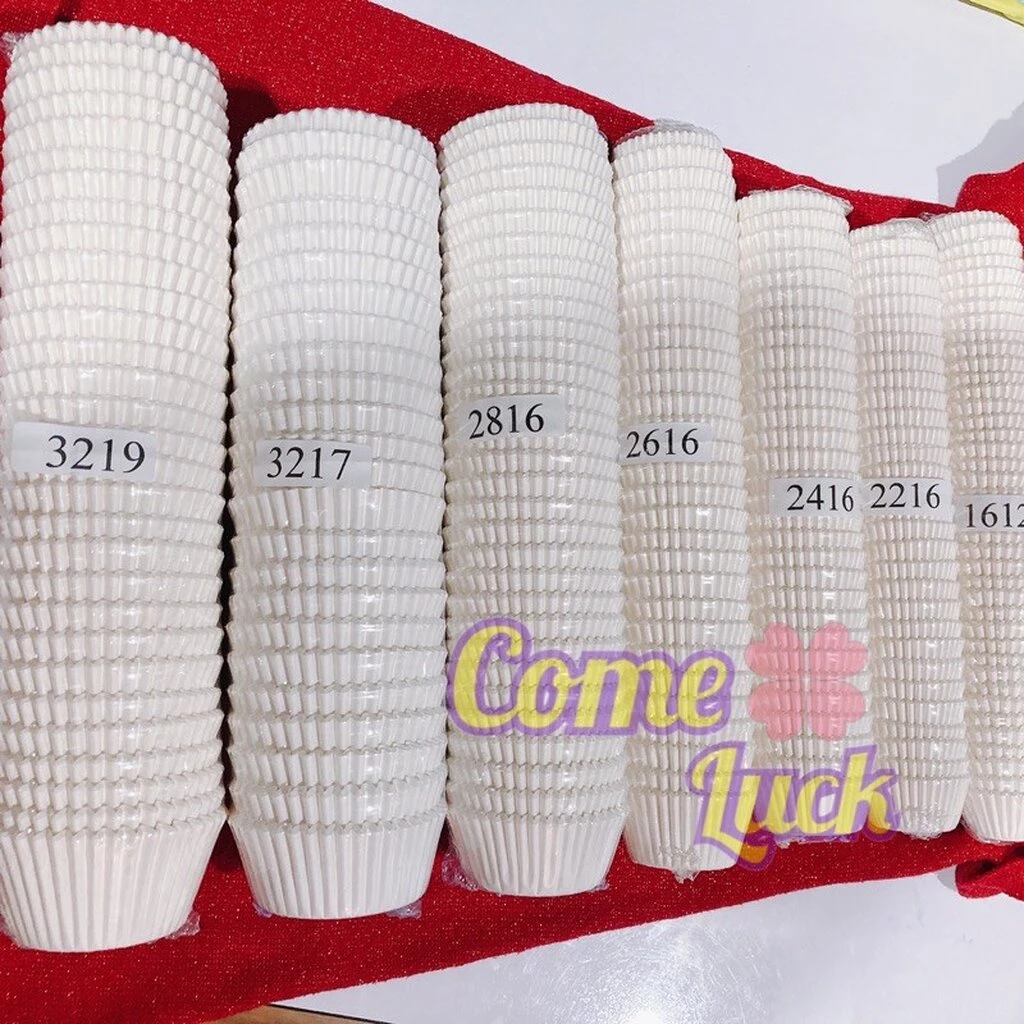 กระทงกระดาษขาว cupcake แบบfood gradeขนาด1612 2216 2416 2616 2816 3217 3218 3219
