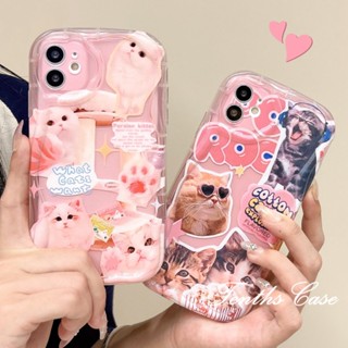 เคสโทรศัพท์มือถือ ขอบโค้ง ลายคิตตี้ 3D สําหรับ Samsung A14 A34 A54 A03 A03s A04 A04e A04s A23 A13 A33 A53 A12 A22 A52 A52s A32 A51 A50 A50s A30s