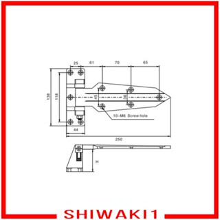 [Shiwaki1] บานพับประตูตู้แช่แข็ง แบบขัดเงา