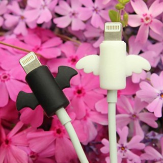 นางฟ้า สําหรับ Samasung Xiaomi แอปเปิ้ล iPhonr ตัวป้องกันสายเคเบิล หูฟัง ที่ยึดสาย USB ซิลิโคน สายชาร์จ ป้องกันสายขาด อุปกรณ์เสริม