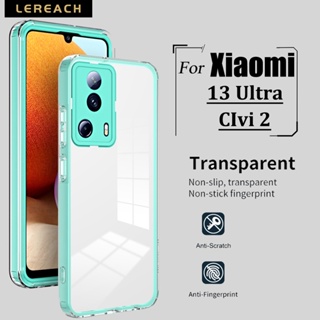 Lereach เคสโทรศัพท์มือถือ แบบใส ป้องกันเลนส์กล้อง กันกระแทก หลากสี สําหรับ Xiaomi 13 Lite Civi 2 Xiaomi 11 Lite