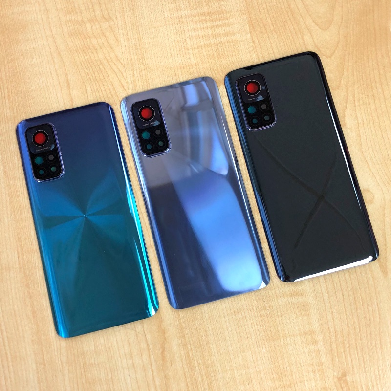 ฝาครอบแบตเตอรี่ 10 T 10TPro สําหรับ Xiaomi Mi 10T 10T Pro 5G 6.67" อะไหล่เคสกระจก ด้านหลัง พร้อมกาวโลโก้ สําหรับซ่อมแซมประตู
