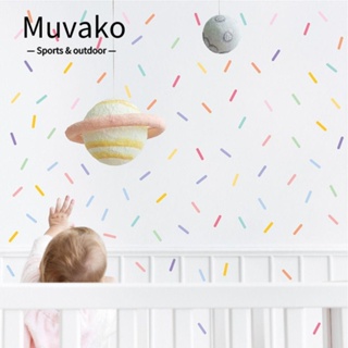 Muvako สติกเกอร์ผ้า ลายปาเป้า เป็นมิตรกับสิ่งแวดล้อม ลอกออกได้ สําหรับติดตกแต่งผนังบ้าน หน้าต่าง 10 แผ่น