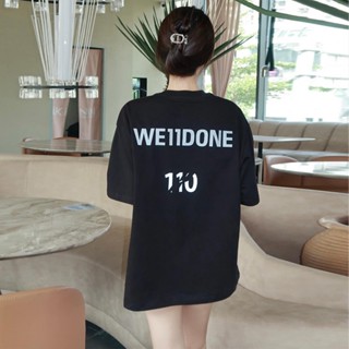 We11done ฤดูร้อน ใหม่ สกปรก หมี พิมพ์ Welldone เสื้อยืดแขนสั้น สําหรับผู้ชาย และผู้หญิง