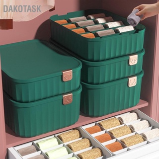  DAKOTASK 10 เซลล์ถุงเท้าชุดชั้นในออแกไนเซอร์แบ่งพื้นที่ประหยัดถุงเท้าชุดชั้นในลิ้นชักออแกไนเซอร์สำหรับห้องนอนบ้านหอพัก