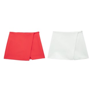 Culottes 8797 สีพื้น ขนาดเล็ก ไม่สมมาตร
