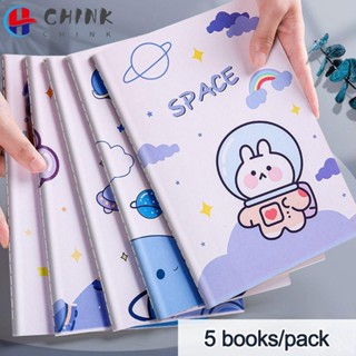 CHINK ชุดสมุดโน้ต แพลนเนอร์ ลายการ์ตูน เครื่องเขียน รายสัปดาห์ ของขวัญ 5 ชิ้น ต่อชุด