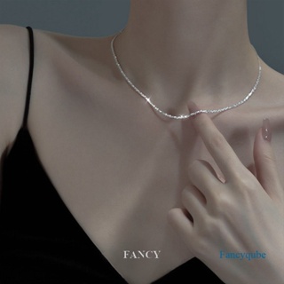 Fancy ยอดนิยม สีเงิน ประกาย กระดูกไหปลาร้า โซ่ โช้คเกอร์ สร้อยคอ คอ สําหรับผู้หญิง เครื่องประดับดี งานแต่งงาน ปาร์ตี้ ของขวัญวันเกิด