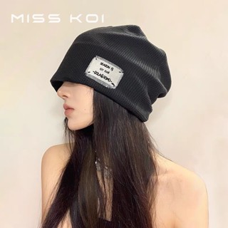 Misskoi [พร้อมส่ง] หมวกถักไหมพรม ให้ความอบอุ่น สไตล์เกาหลี เรโทร ฤดูใบไม้ร่วง ฤดูหนาว เข้ากับทุกชุด