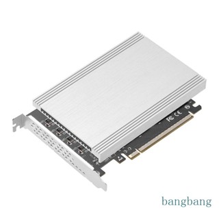 Bang การ์ดอะแดปเตอร์ PCIe 4 0 x16 เป็น 4 M 2 NVMe SSD พร้อม 256Gbps ถ่ายโอนเร็ว รองรับ RAID 256 Gbps