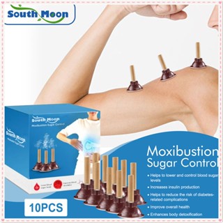 South Moon 10pcs Moxibustion Sugar Control Wormwood Pillar Control Blood Sugar Levels Enhance Body Detoxification Relief Physical Discomfort Body Care Product JOYFEEL