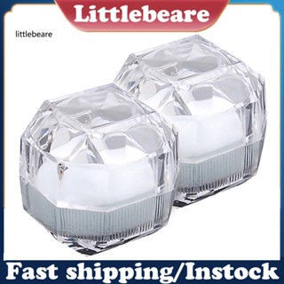 &lt;littlebeare&gt; กล่องอะคริลิคใส สําหรับใส่เครื่องประดับ แหวน 1 ชิ้น