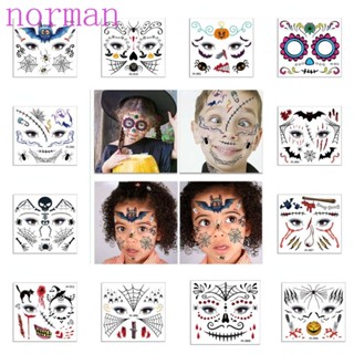 Norman สติกเกอร์รอยสัก ลายฮาโลวีน กันน้ํา Diy สําหรับตกแต่งปาร์ตี้ฮาโลวีน