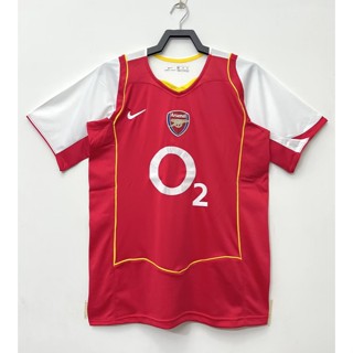 เสื้อกีฬาแขนสั้น ลายทีมชาติฟุตบอล Arsenal 04-05 ชุดเหย้า สไตล์วินเทจ