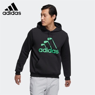 Adidas เสื้อกันหนาว ผ้าฝ้าย มีฮู้ด สไตล์สปอร์ต ของแท้ สําหรับคู่รัก