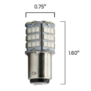 หลอดไฟเบรกท้ายรถยนต์ 1157 LED 54 ดวง สีแดง พลังงานสูง 2 ชิ้น