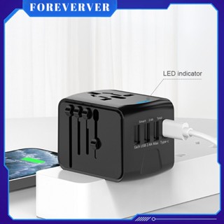 International Universal Travel Adapter 3 USB Type-C Outlet Converter Plug Power fore