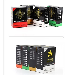 เครื่องมือสักลายแมลงปอสีเหลือง II 20 ชิ้น/กล่อง (ส่งภายใน 24 ชั่วโมงต่อวัน)