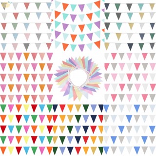 【VARSTR】Vibrant Multicolor Bunting Banner with 36 Pennants for Party Decor 10m/33ft Long