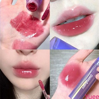 Daimanpu Water Light Mirror Lip Glaze Moisturizing Student Jelly Glass Lip Color ลิปสติก ลิปกลอส ลิปออยล์ yuee