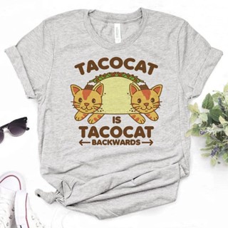 Taco Tee เสื้อผ้าสตรีท ลายอนิเมะตลก Y2K สําหรับผู้หญิง