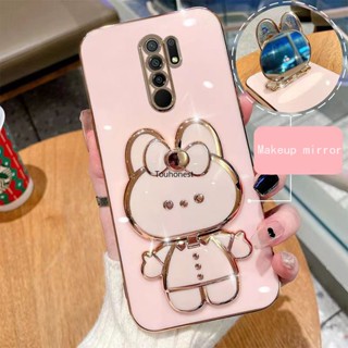 เคส Xiaomi Redmi 9 Prime เคส Redmi 9A Casing Redmi 9i Case Redmi 9C NFC Case Redmi Note 8 Case Redmi Note 9 Pro Max Case Redmi Note 9S Case Redmi 10A Case Cute Bunny Bracket Anime Cartoon Stand Vanity Mirror Rabbit Holder Phone Case KT โทรศัพท์มือถือ