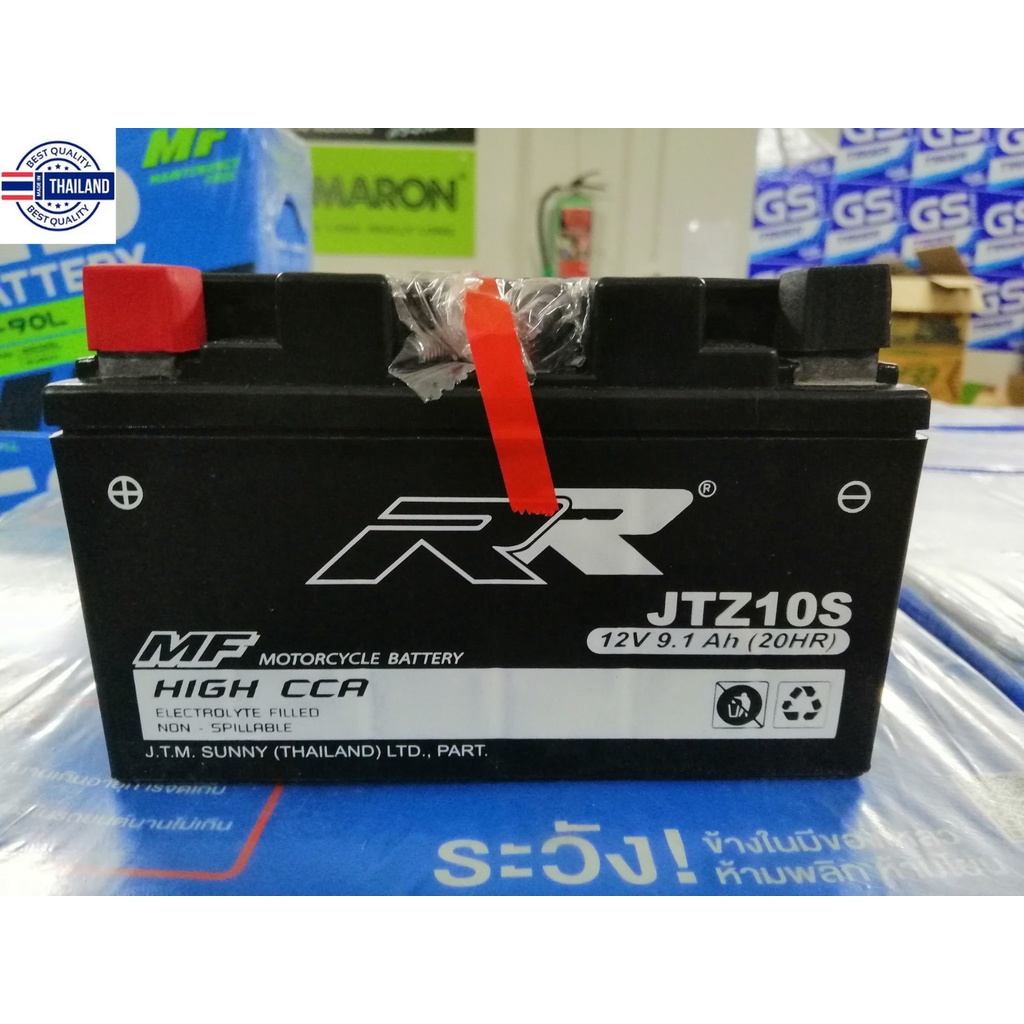 แตเตอรี่มอเตอร์ไซค์ ิ๊กไค์ RR JTZ10S  แตใหม่ผลิตในปัจจุัน  CBR650​ CB650 CB500 CBR300 MT09 MT07 เทีย