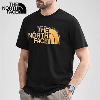 เสื้อยืดแขนสั้น คอกลม ผ้าฝ้าย 100% พิมพ์ลาย The North Face 260 กรัม สําหรับผู้ชาย และผู้หญิง