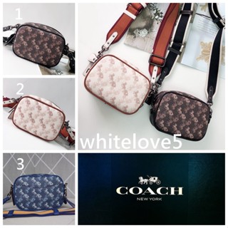 Camera Bag 16 With Horse And Carriage Print F89401 กระเป๋าสะพายข้าง COAC H กระเป๋ากล้อง