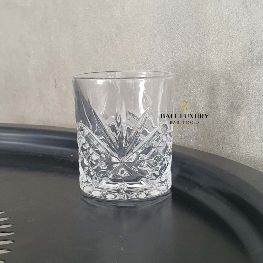 Crystal Shot Glass Grass Cut Melodia 60ml