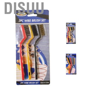 Disuu Wire Brush Set Curved Handle Masonry Metal Detail Brushes for Cleaning Welding Slag Rust Dust