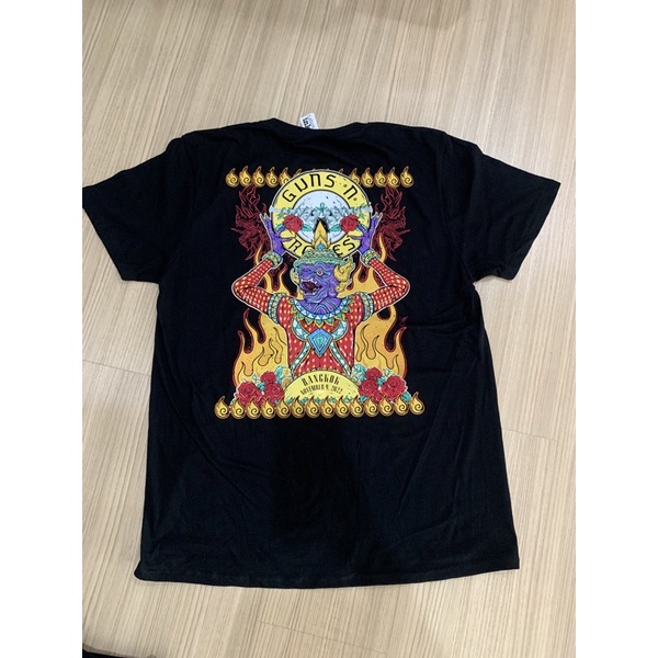 เสื้อยืด เสื้อlimited gun n rose thailandsize: S-5XL