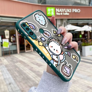 สําหรับ Huawei Y9 Prime 2019 เคสการ์ตูน สวย ลายอวกาศ บาง ด้าน สี่เหลี่ยม การออกแบบใหม่ กันกระแทก ฝ้า ใส เคสโทรศัพท์แข็ง