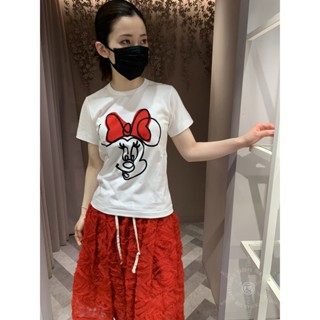 พร้อมส่ง เสื้อยืดแขนสั้น ผ้าฝ้าย พิมพ์ลายมิกกี้เมาส์ CDG Rei Kawakubo สําหรับเด็กผู้หญิง