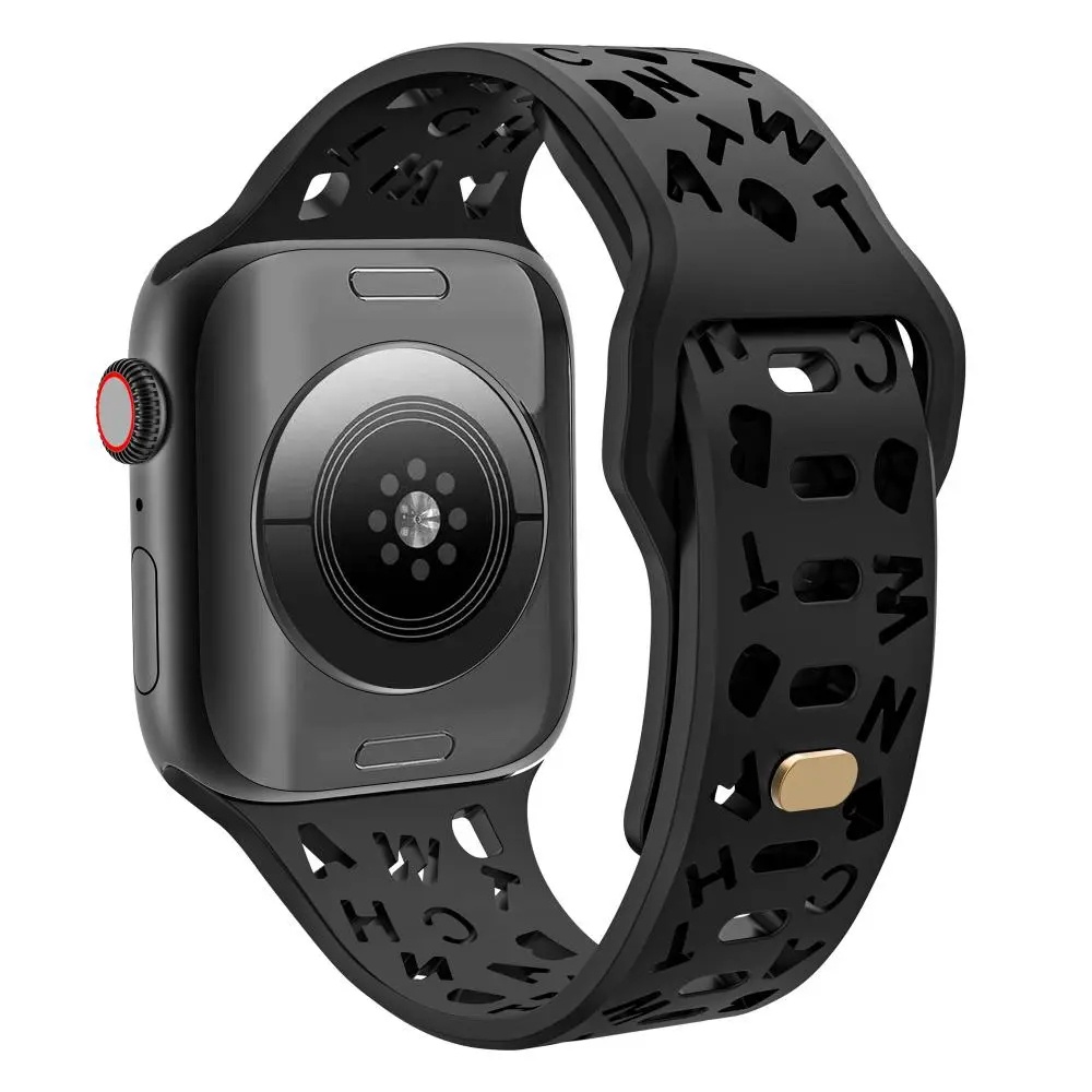 สายนาฬิกาข้อมือซิลิโคน ระบายอากาศ สําหรับ iwatch band 44 มม. 49 มม. 45 มม. 41 มม. 40 มม. 38 มม. 42 มม. iwatch series Ultra 8 SE 7 6 5 4 3