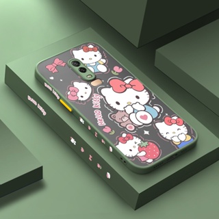 สําหรับ Oneplus 6 6T 7 Pro 7T Pro 5 5T เคส ลายการ์ตูน Hello Kitty บาง ขอบสี่เหลี่ยม ดีไซน์ใหม่ กันกระแทก ฝ้า ใส เคสโทรศัพท์แข็ง