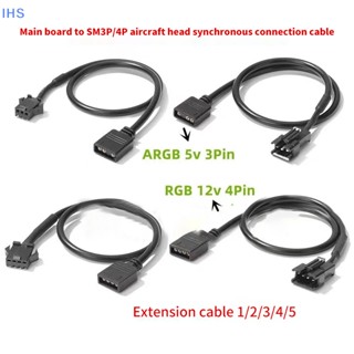 [IHS] สายเคเบิลอะแดปเตอร์แปลงเมนบอร์ด 12V 4Pin 5V 3Pin RGB สําหรับคอมพิวเตอร์ PC