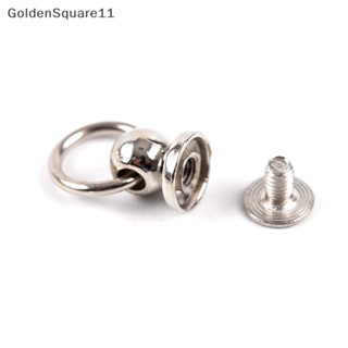 Goldensquare หมุดโลหะ รูปตัว O ขนาด 8 มม. สําหรับตกแต่งเล็บ 10 ชิ้น